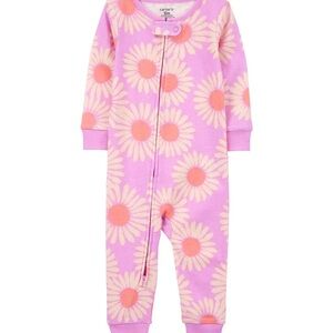 Carter's Purple Daisy All-Over Floral Print Footless Pajamas Size 5T
